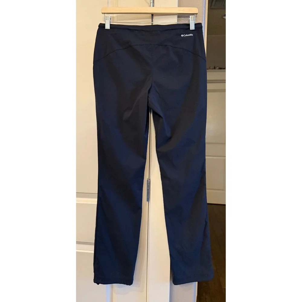 Columbia Women's Black Straight Leg Outdoor Travel Hiking Packable Pants Size L